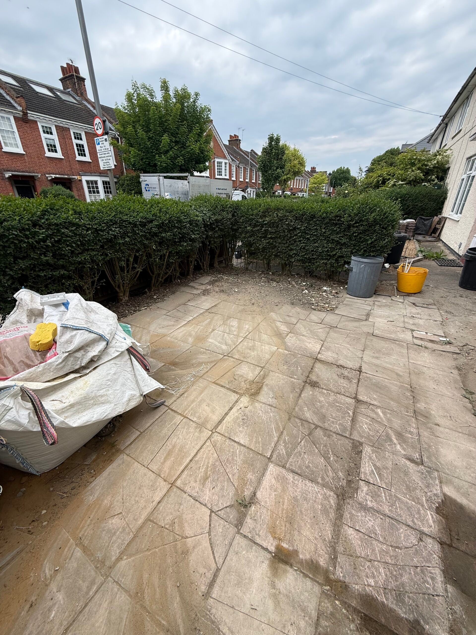 Driveway cleared and swept clean by Wasteway Services